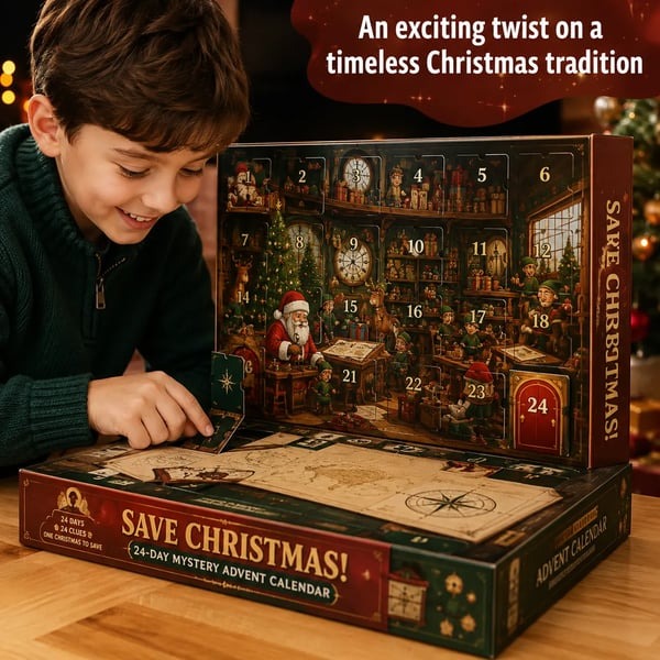 ๐24-Day Mystery Adventure Advent Calendar | Interactive Christmas Puzzle Game with 6 Story Themes, Hidden Clues & Hands-On Challenges ๐งฉ