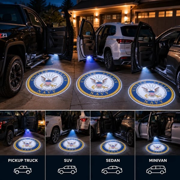 π Military Honor Car Door Projection Light β ποΈ Patriotic Projection for Veterans & Military Families