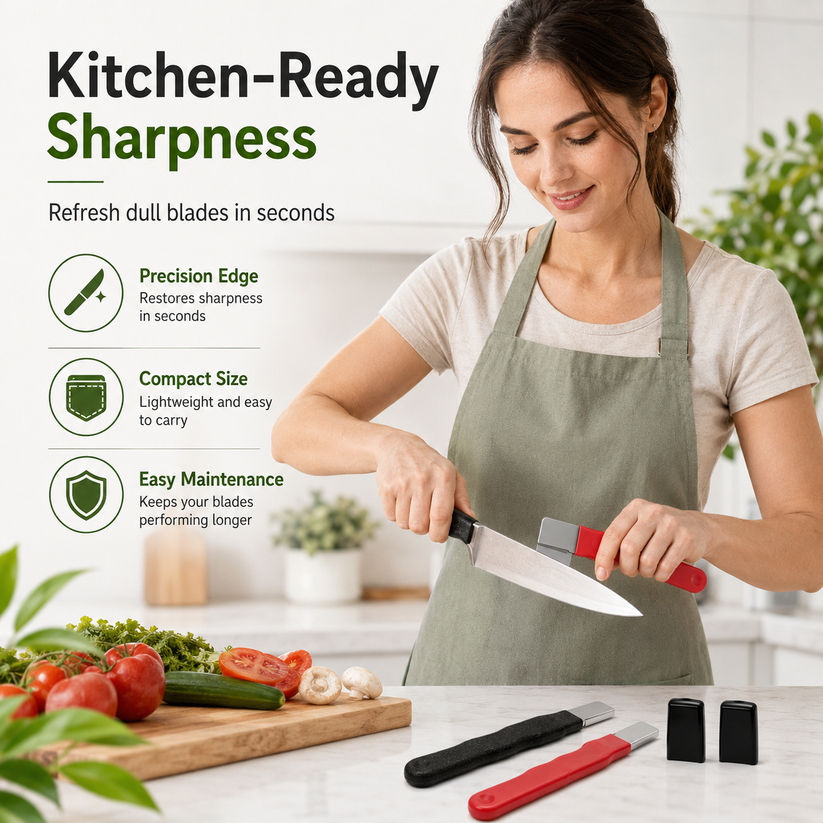 Portable 3-Pack Knife Sharpener Set