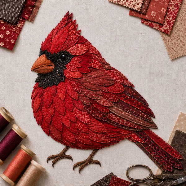 Beginner Friendly ✨ 3D Patchwork Bird DIY Craft Kit – Create a Layered Fabric Bird Worth Displaying