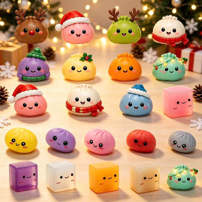 ๐
2026 Christmas Squishy Advent Calendar - 24 Days Dumpling Squishies Toys