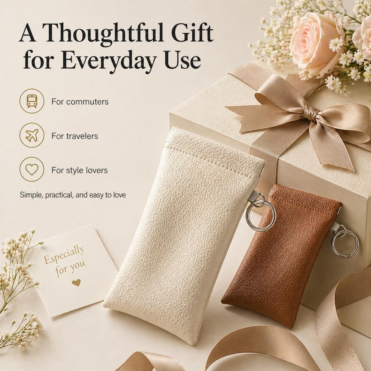👓Elastic Opening PU Leather Sunglasses Pouch