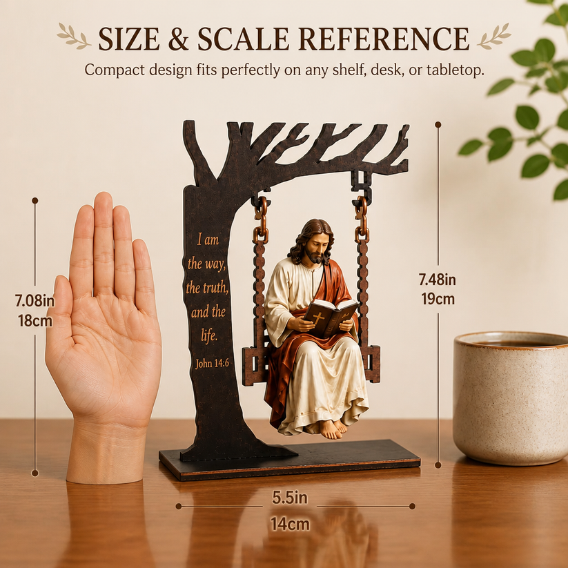 Christian Jesus Swing Ornament-Faithful Handcrafted Swing Jesus Decor