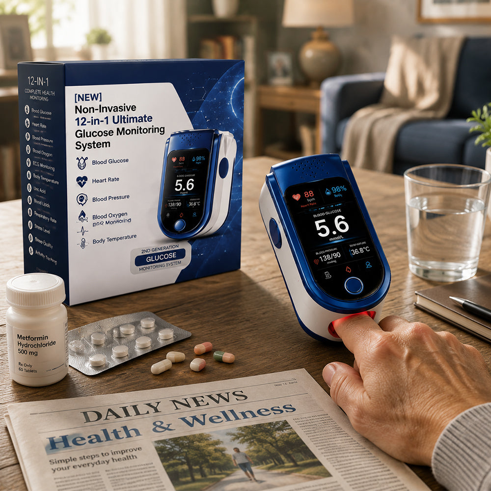 🧑⚕️Non-Invasive Daily Health Tracker | 💧 Needle-Free Wellness Trend Monitoring Device