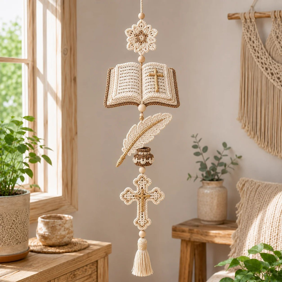 ✝️🧵Blessed Faith Hanging Cascade DIY Crochet Kit