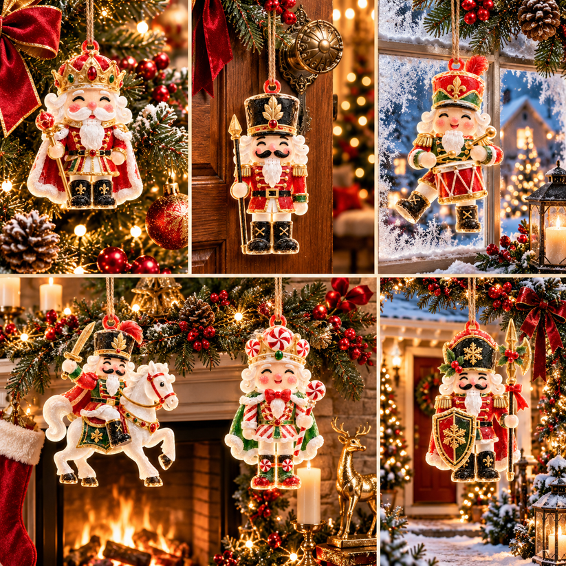 🎅6-Piece Christmas Nutcracker Ornament Collection