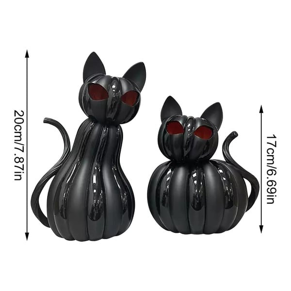 🎃 Halloween Glow-in-the-Dark Cat: 2-Piece Atmosphere Set