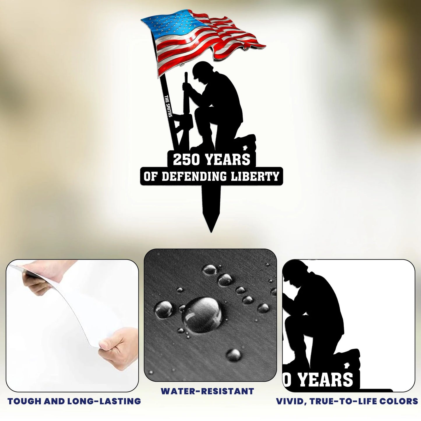 250 Years of Defending Liberty Metal Garden Stake