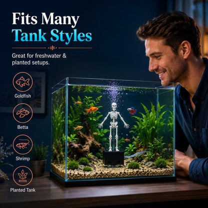 💀Air-Driven Dancing Skeleton Aquarium Ornament