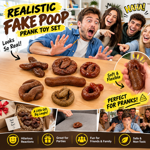 7pcs Fake Poop Realistic Prank – Hilarious Gag Toy to Trick Your Friends!