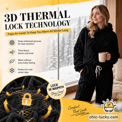 💖Black Friday Mega Deal – 50% off!💖Embossed Geometric Plush Set – Timeless Comfort & Effortless Style For Every Occasion
