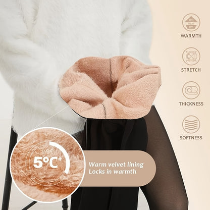 dht™⭐For Elder Women Fleece-Lined Warm Black Leggings🔥Suitable for Autumn Winter Home