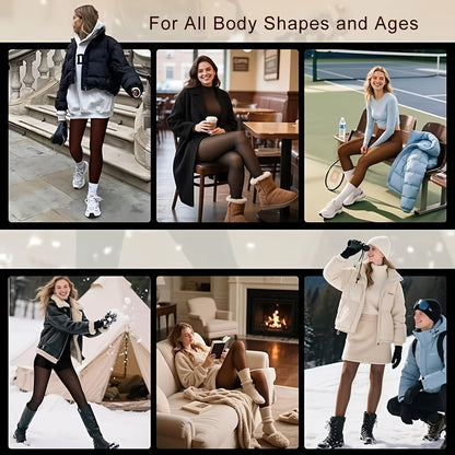 dht™⭐For Elder Women Fleece-Lined Warm Black Leggings🔥Suitable for Autumn Winter Home