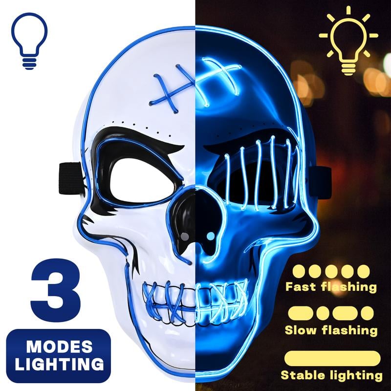 🎃2025 New Halloween Scary LED Skeleton Mask
