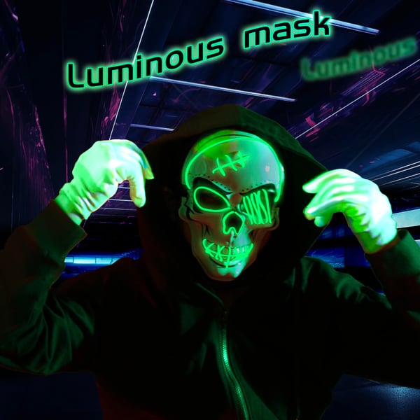 🎃2025 New Halloween Scary LED Skeleton Mask