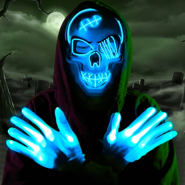 🎃2025 New Halloween Scary LED Skeleton Mask