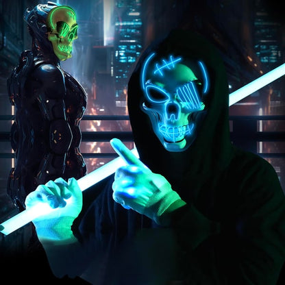🎃2025 New Halloween Scary LED Skeleton Mask