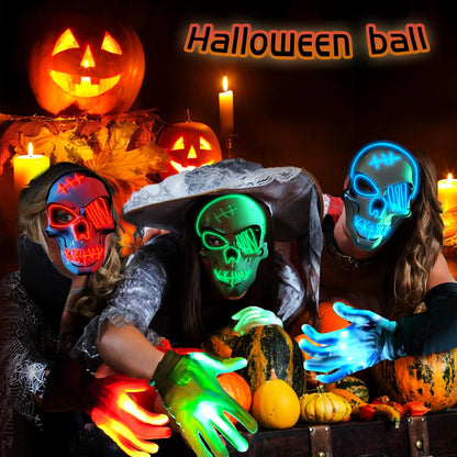 🎃2025 New Halloween Scary LED Skeleton Mask