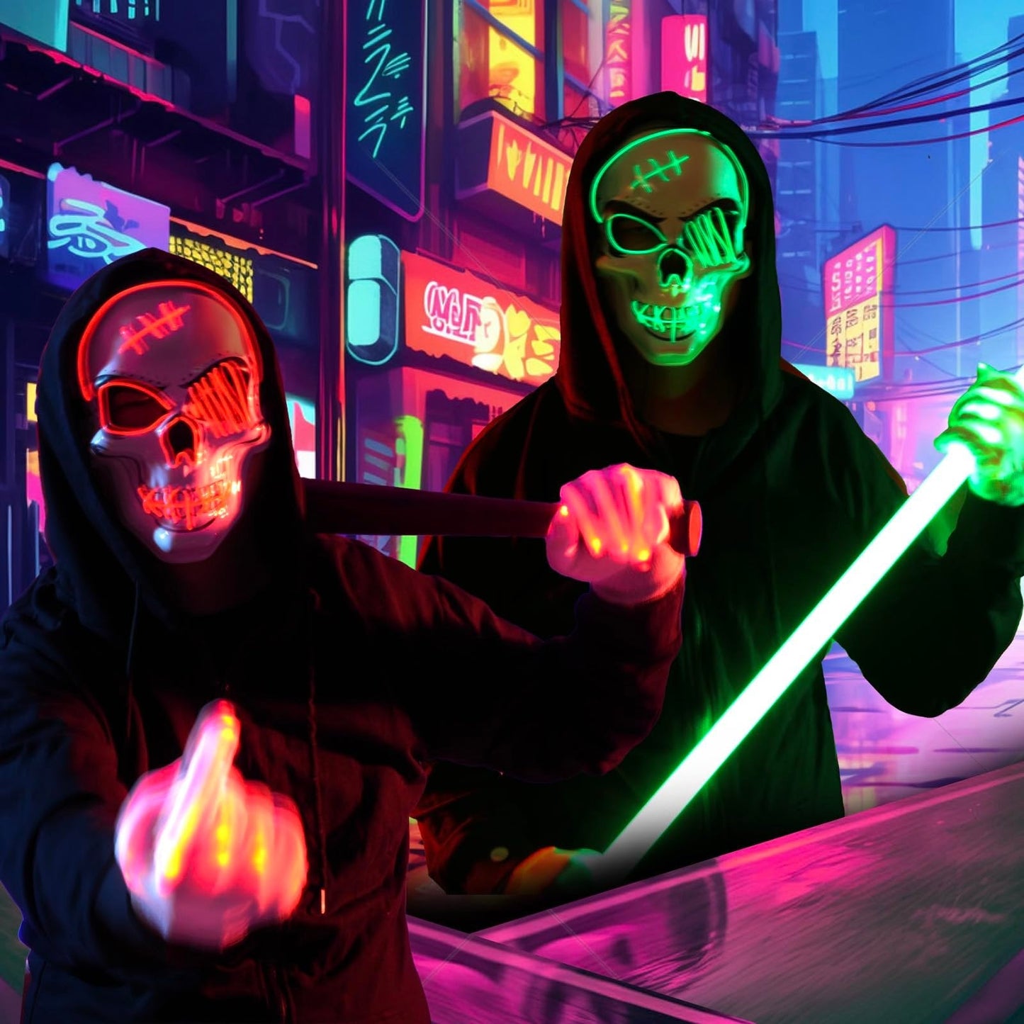 🎃2025 New Halloween Scary LED Skeleton Mask