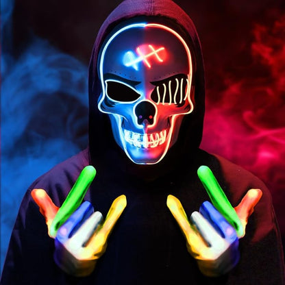 🎃2025 New Halloween Scary LED Skeleton Mask