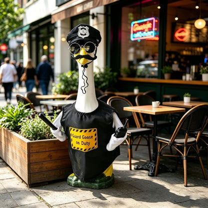 dht™⭐Guard Goose Police Officer Costume for 23" Lawn Goose | Funny Porch & Garden Decor