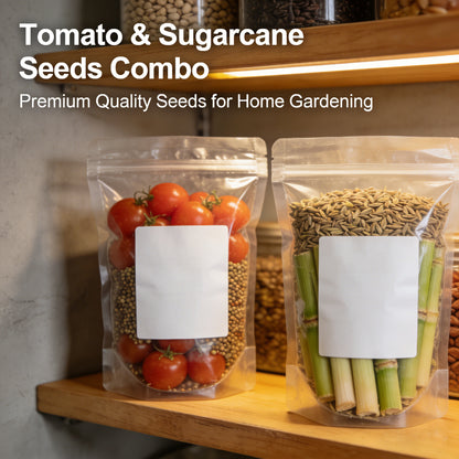Dual Harvest Delight: 400 Sugar Cane + 100 Sweet 100 Tomato Bundle 🌱🍅