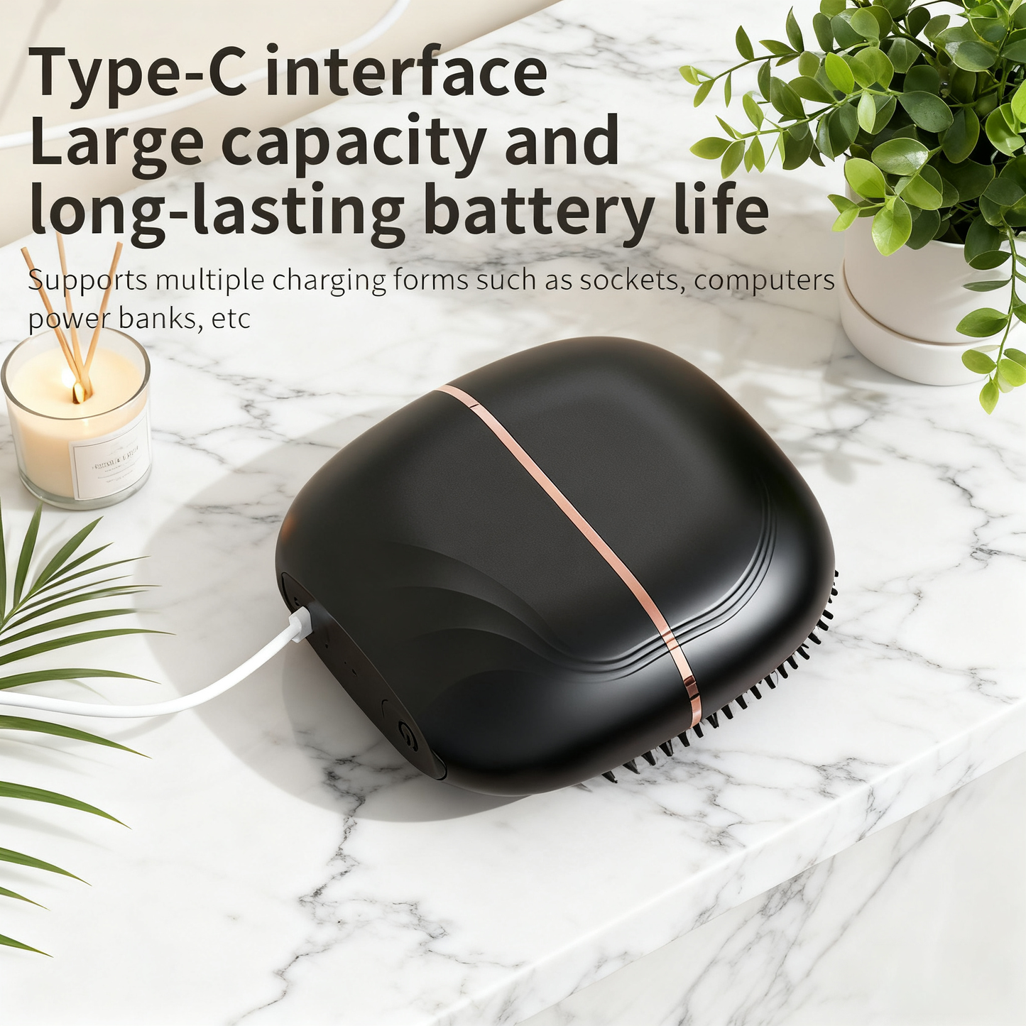 2-in-1 Mini Straightening Hair Brush