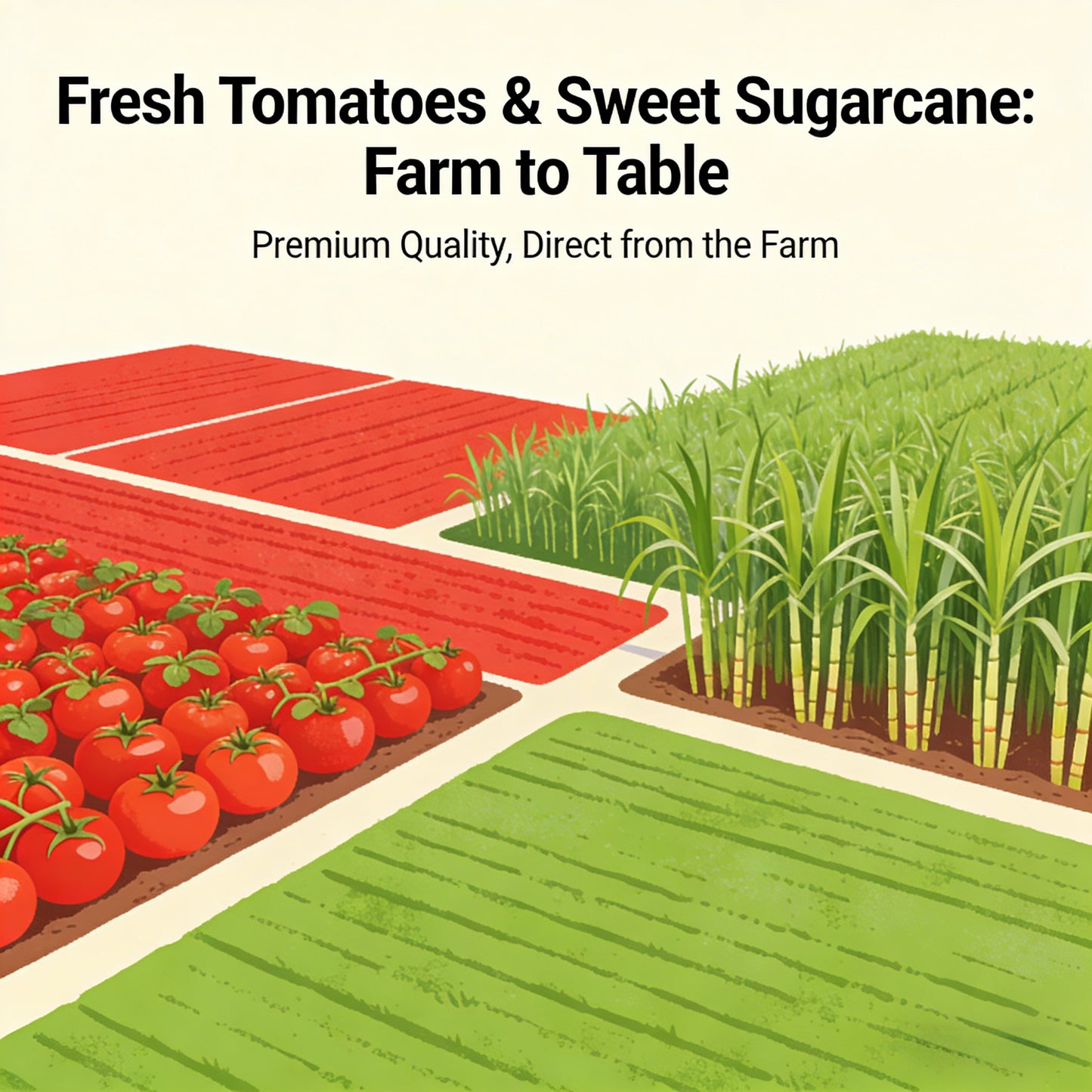Dual Harvest Delight: 400 Sugar Cane + 100 Sweet 100 Tomato Bundle 🌱🍅