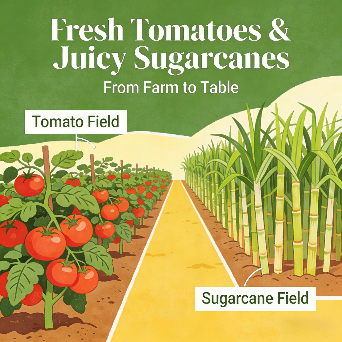 Dual Harvest Delight: 400 Sugar Cane + 100 Sweet 100 Tomato Bundle 🌱🍅