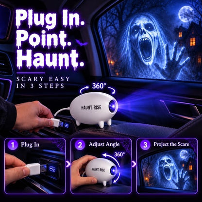 👻 Halloween Window Projector — Spooky Films, USB Powered Holiday Decor