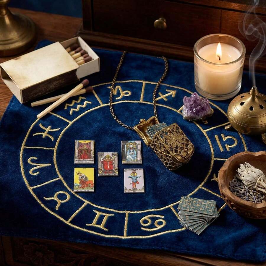 🎄💝Tarot Card Necklace with Mini Tarot Cards