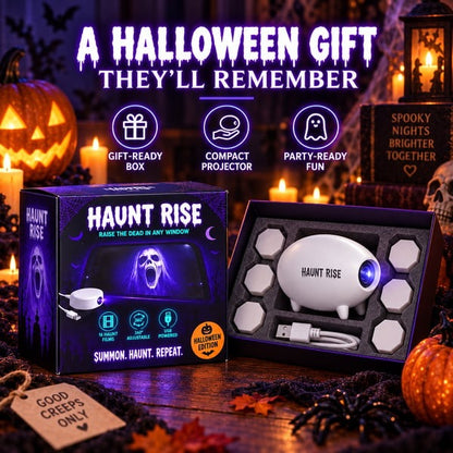 👻 Halloween Window Projector — Spooky Films, USB Powered Holiday Decor