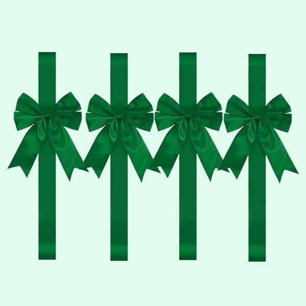 🎄4PCS Red/Green Christmas Cabinet Ribbon