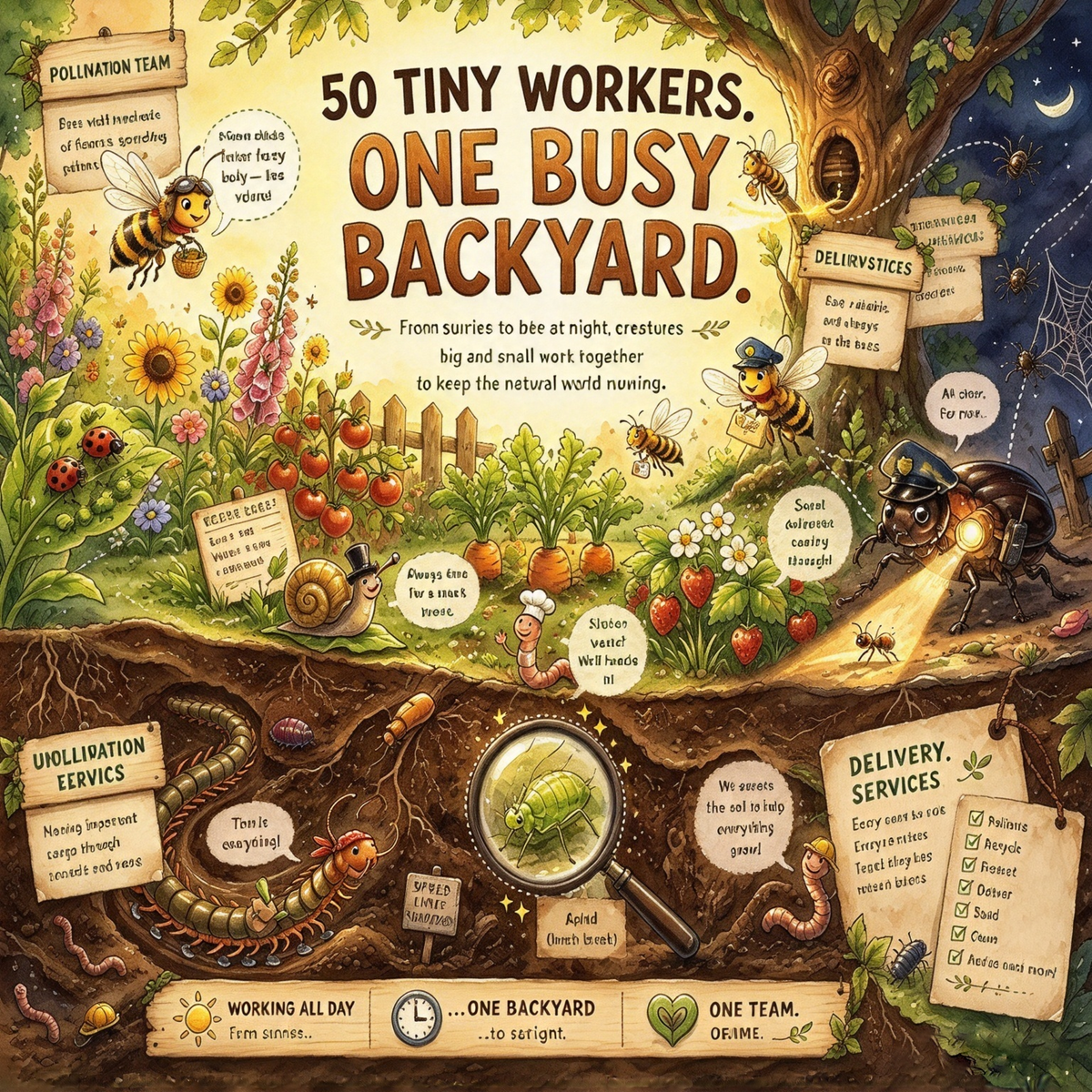 🧒The Secret & Curious Nature Encyclopedia Collection – Backyard & Ocean Creatures Set