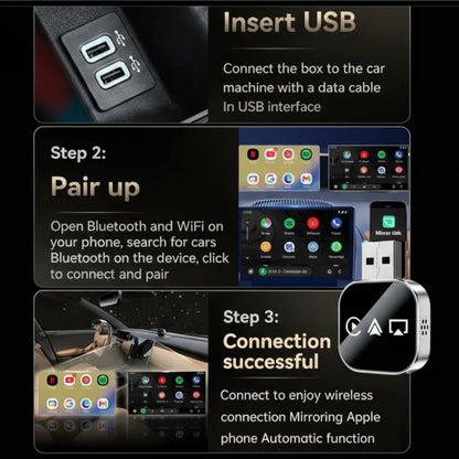 🔥2025 Upgrade 3-in-1 Wireless CarPlay Adapter