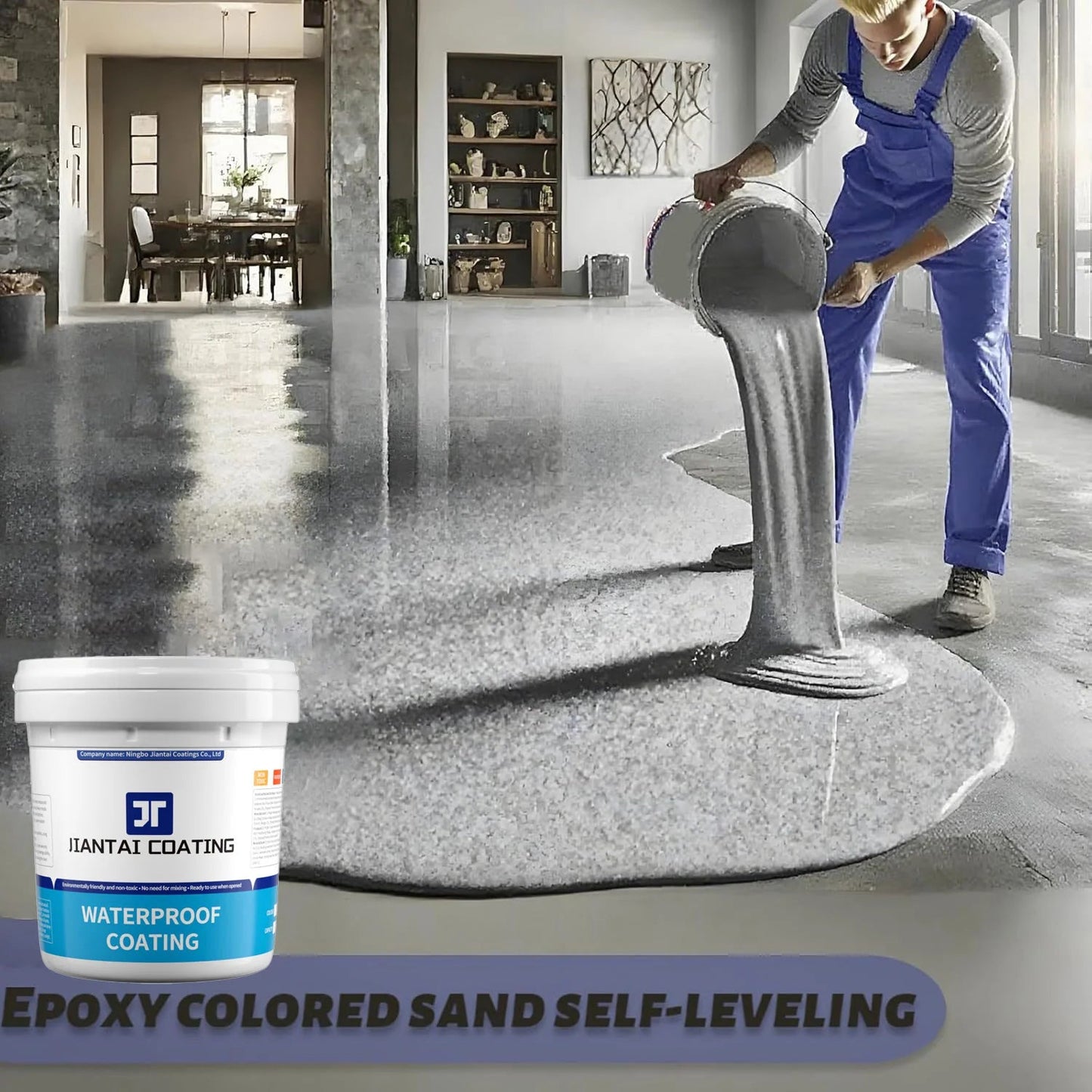 Epoxy Colored Sand Marble Floor Paint