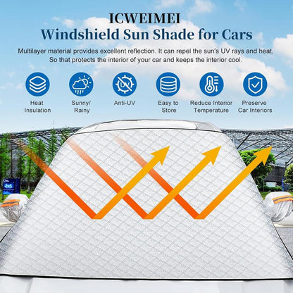 🚗4-Layer Magnetic Car Windshield Snow Cover