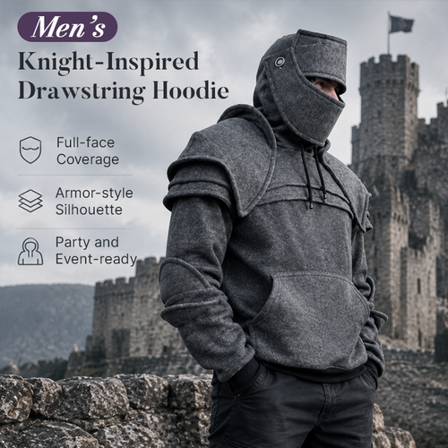 🛡️Knight Cosplay Hoodie – Medieval Fantasy Streetwear Pullover!