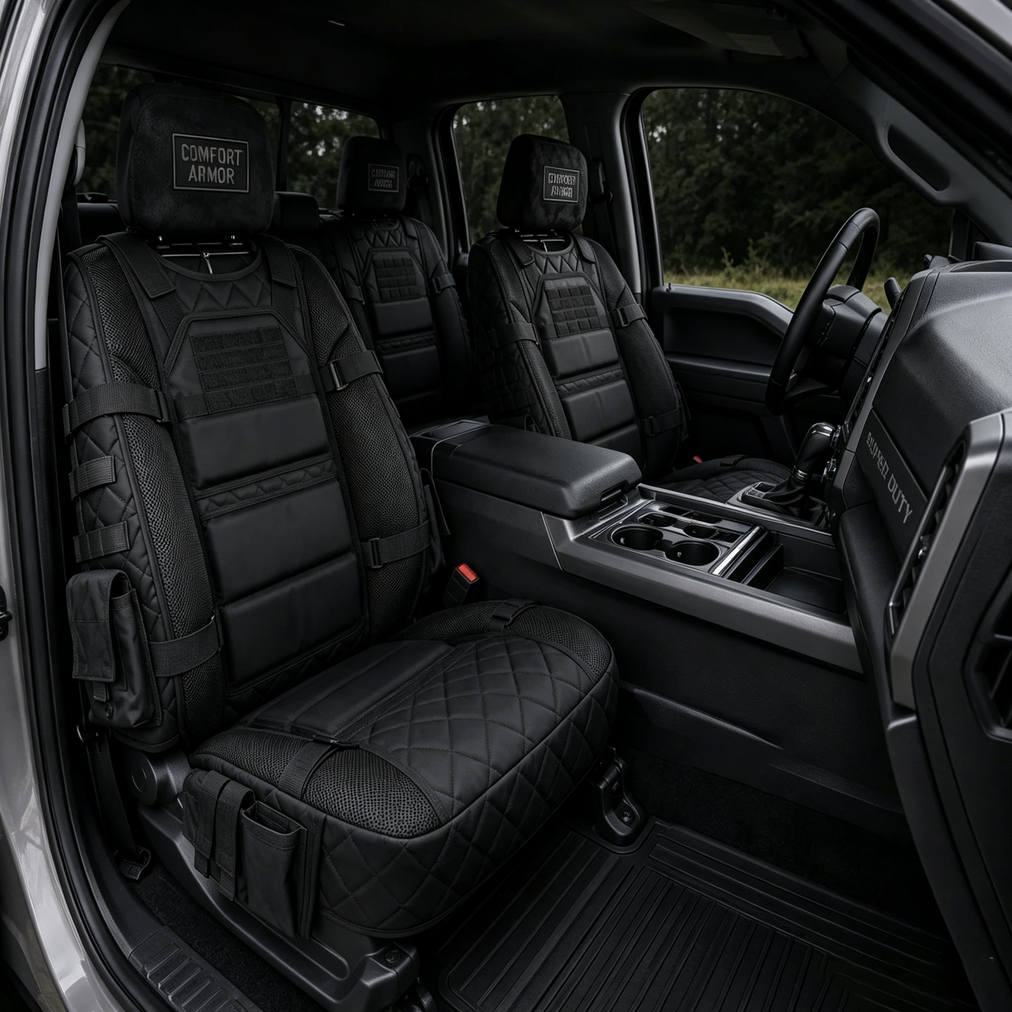 All in One Tactical Seat Covers with Pouches