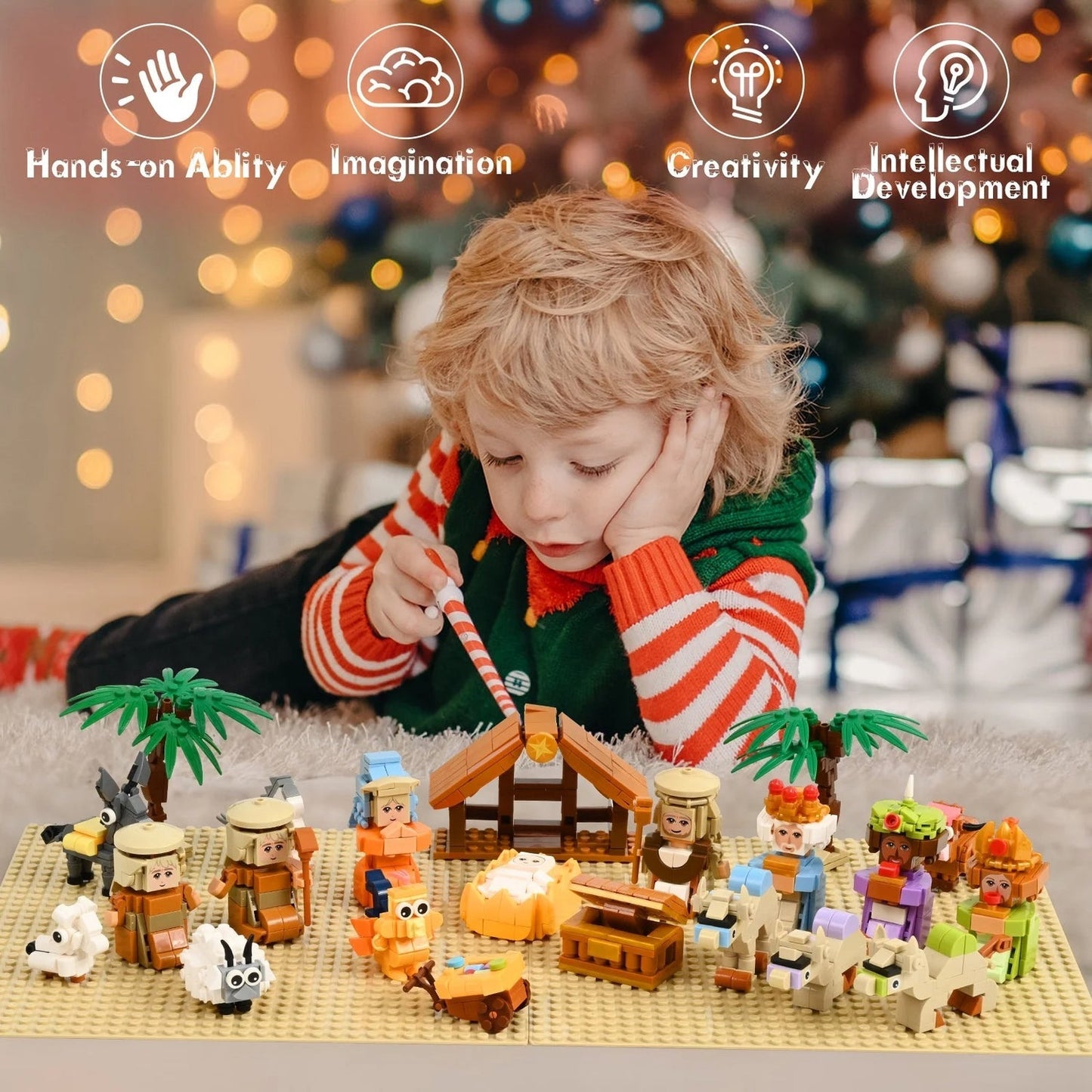 2025 Kids, 24 Days of Nativity Advent Calendar Building Blocks