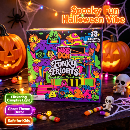 Nee Doh Halloween Set of 13 Funky Frights Squish OWeen Countdown Needoh NEW 2026