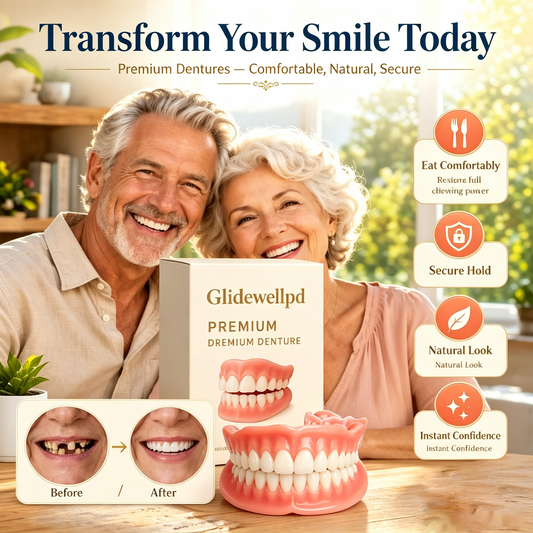 Glidewellpd - Premium Silicone Denture, Smileasego Premium Dentures Full Mouth