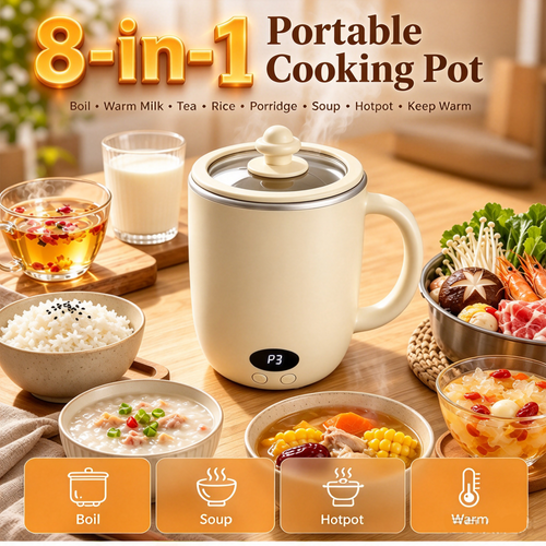 Hot Sale All-Purpose Portable Electric Cooking Pot, Versatile Small Cooker for Soup, Hotpot & Quick Daily Homemade Meals