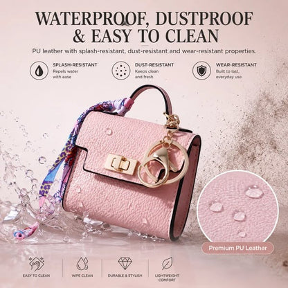 🔥Last Day Only $9.99👜Mini Square Bag Pendant Keychain- High Quality Leather with Colorful Strap, Cute Car Keychain & Bag Charm Accessory