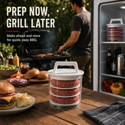 🍔Non-Stick Burger Mold Shaper with Freezer Storage Container
