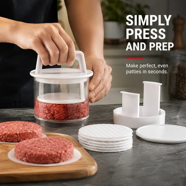 🍔Non-Stick Burger Mold Shaper with Freezer Storage Container
