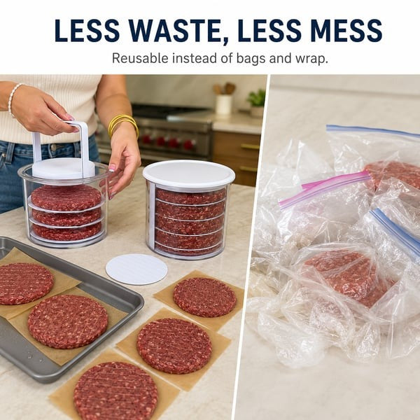 🍔Non-Stick Burger Mold Shaper with Freezer Storage Container
