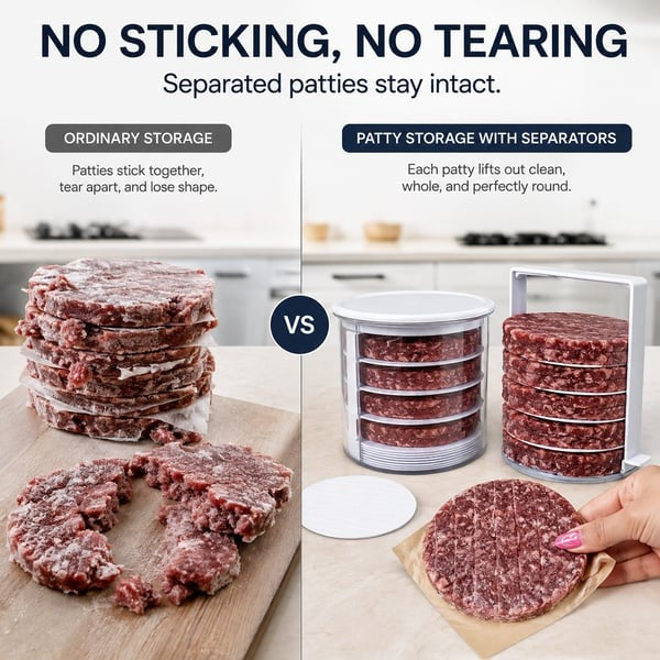 🍔Non-Stick Burger Mold Shaper with Freezer Storage Container