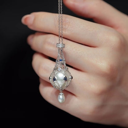🎁Pearl & Gemstone Lavalier Pendant