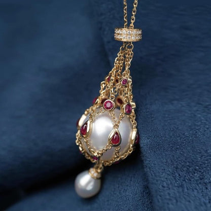 🎁Pearl & Gemstone Lavalier Pendant